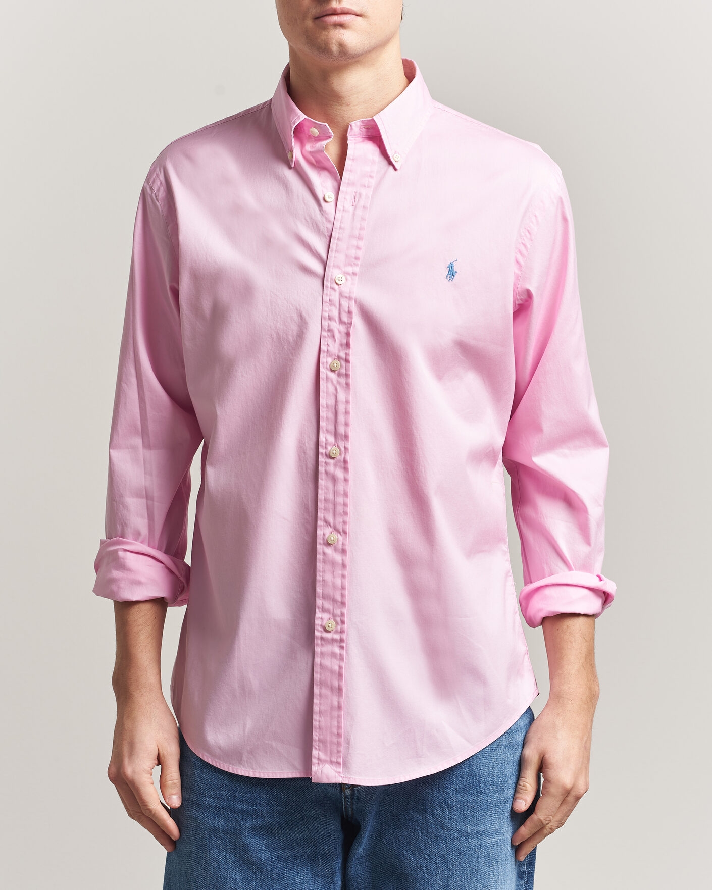 Mies | Kauluspaidat | Polo Ralph Lauren | Custom Fit Garment Twill Shirt Carmel Pink