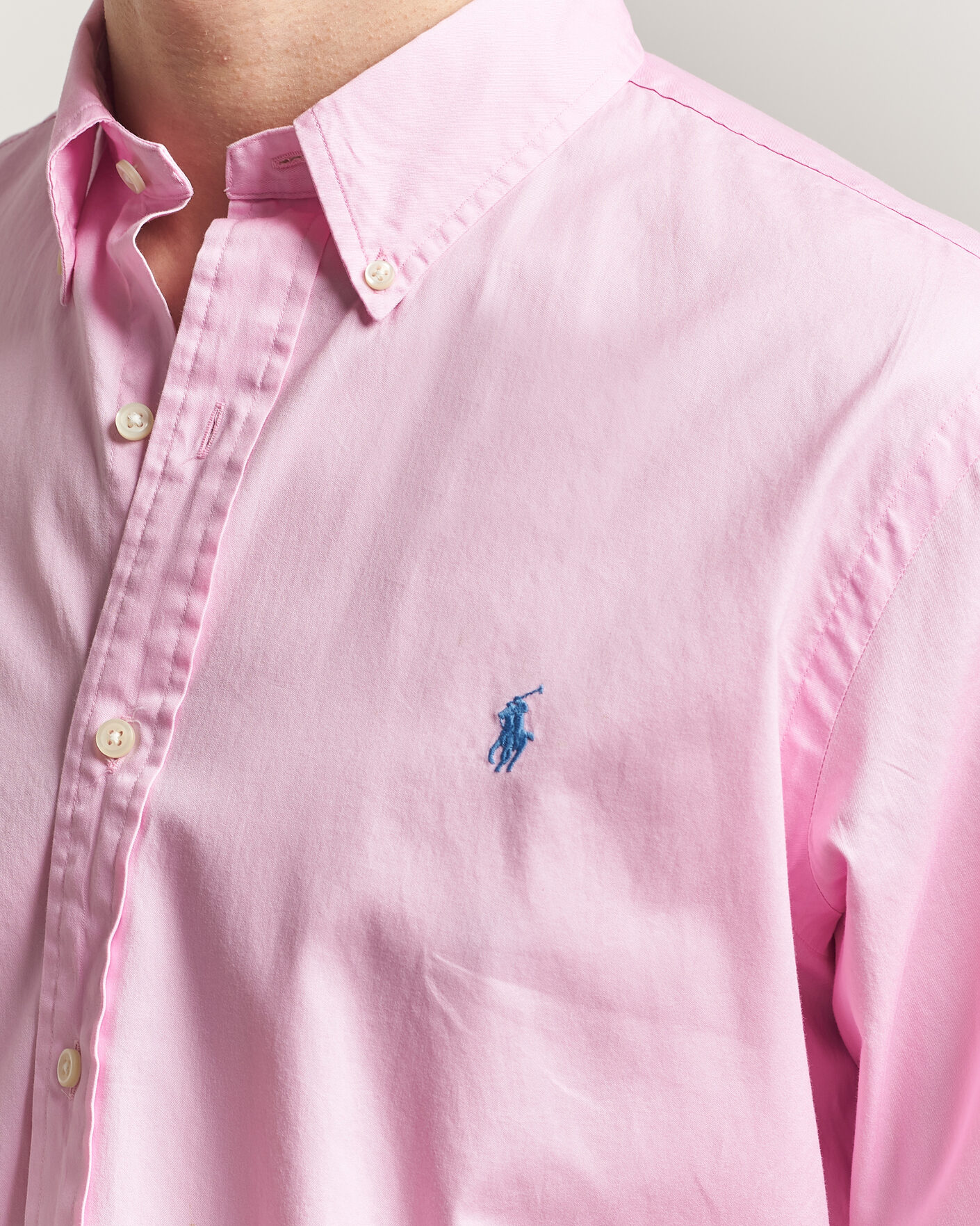 Mies | Kauluspaidat | Polo Ralph Lauren | Custom Fit Garment Twill Shirt Carmel Pink
