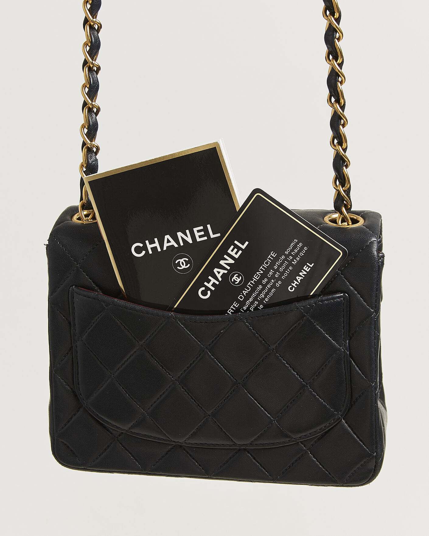 Mies | Pre-Owned & Vintage Bags | Chanel Pre-Owned | Classic Mini Single Flap Square Bag Black