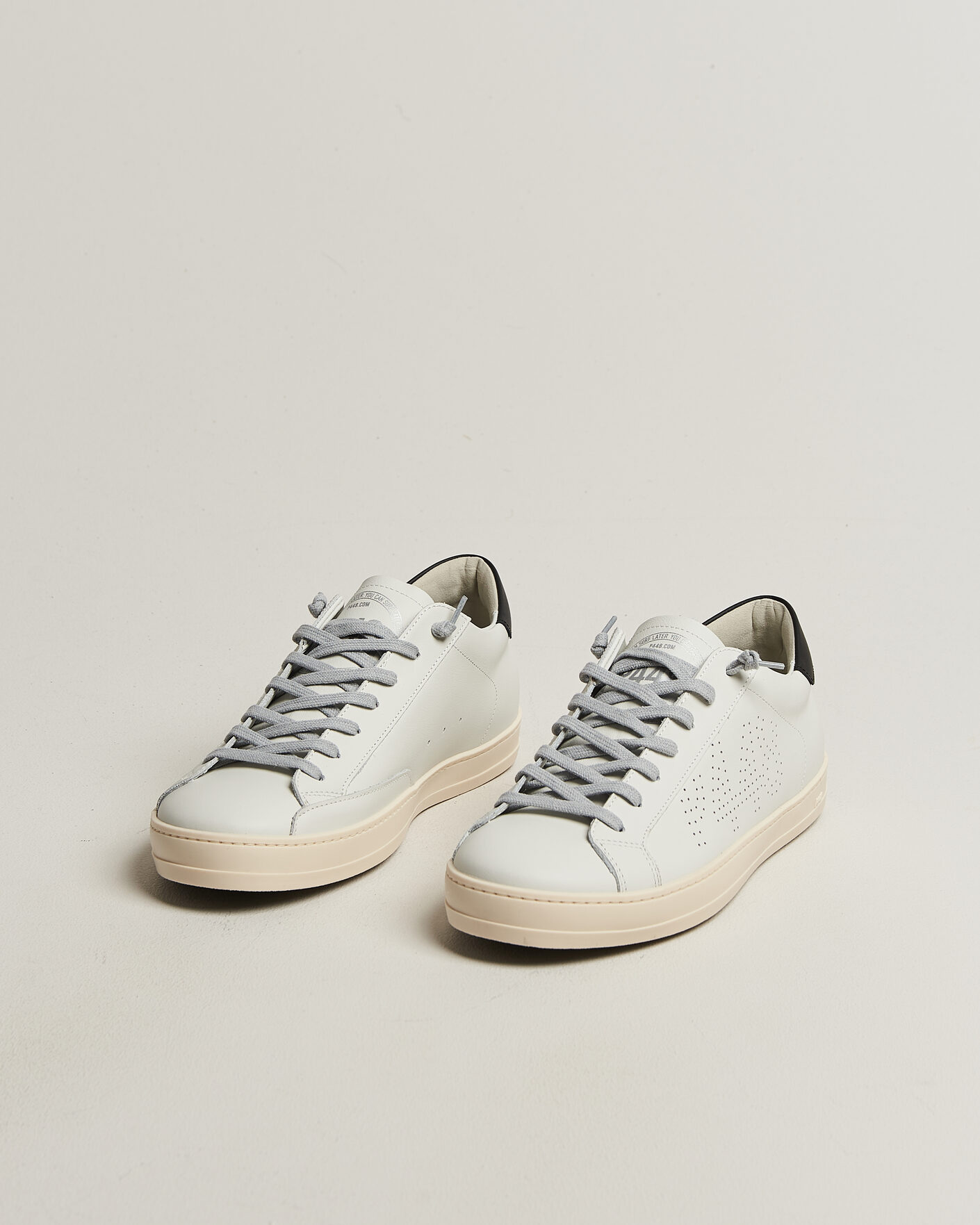Mies | Tennarit | P448 | John Leather Sneaker White/Black