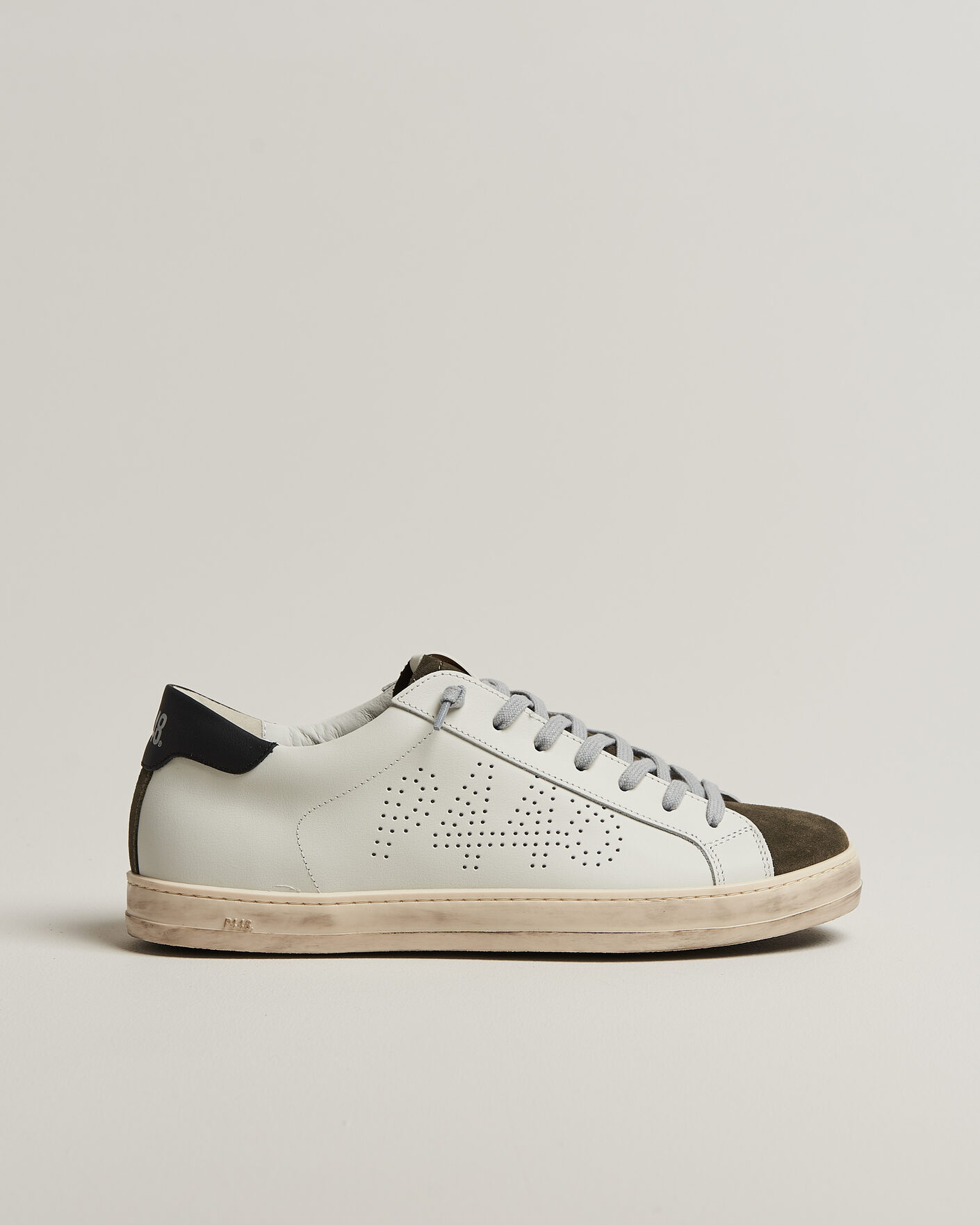 Mies | P448 John Leather Sneaker White/Olive | P448 | John Leather Sneaker White/Olive