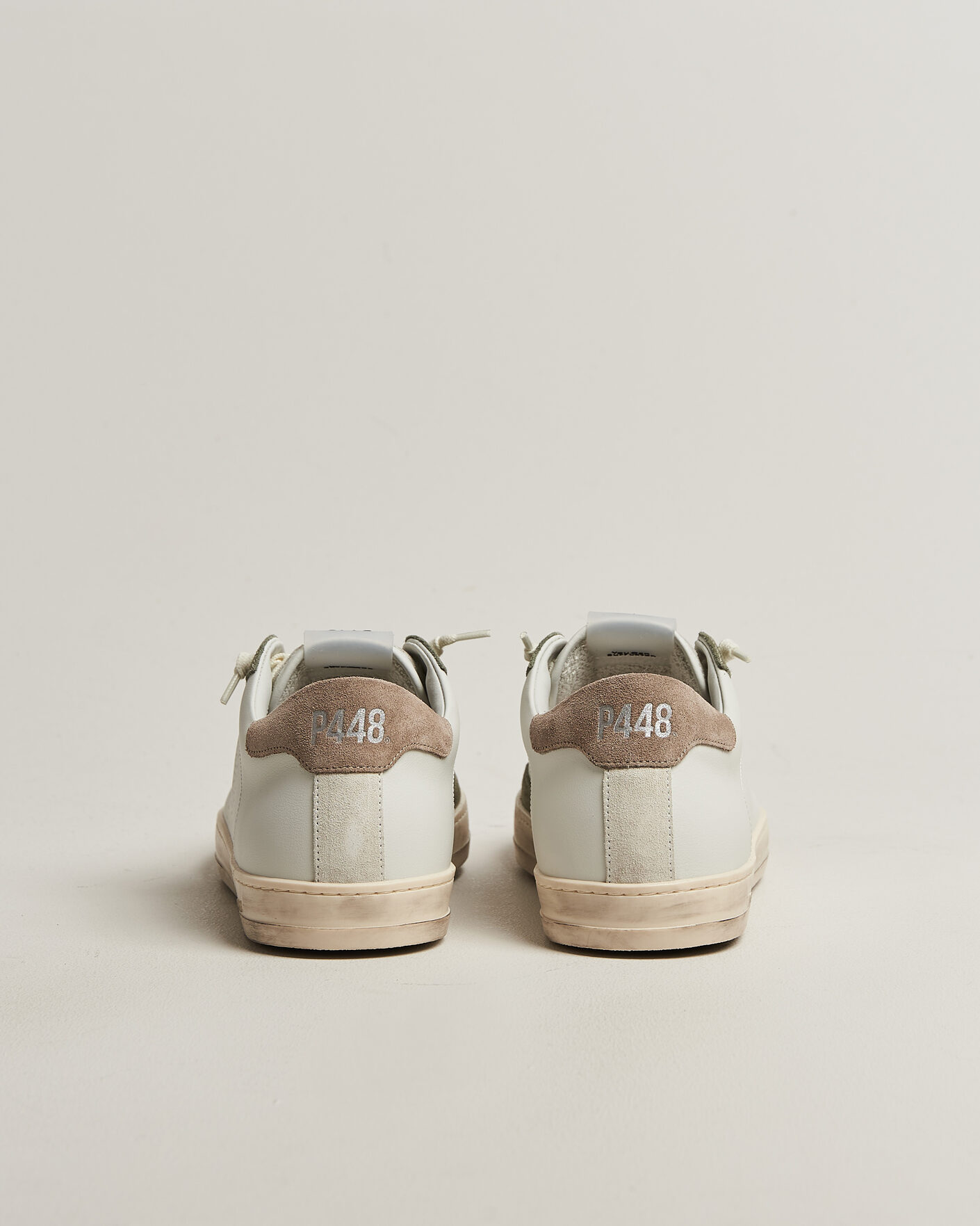 Mies | Tennarit | P448 | John Leather/Suede Sneaker White/Olive/Grey