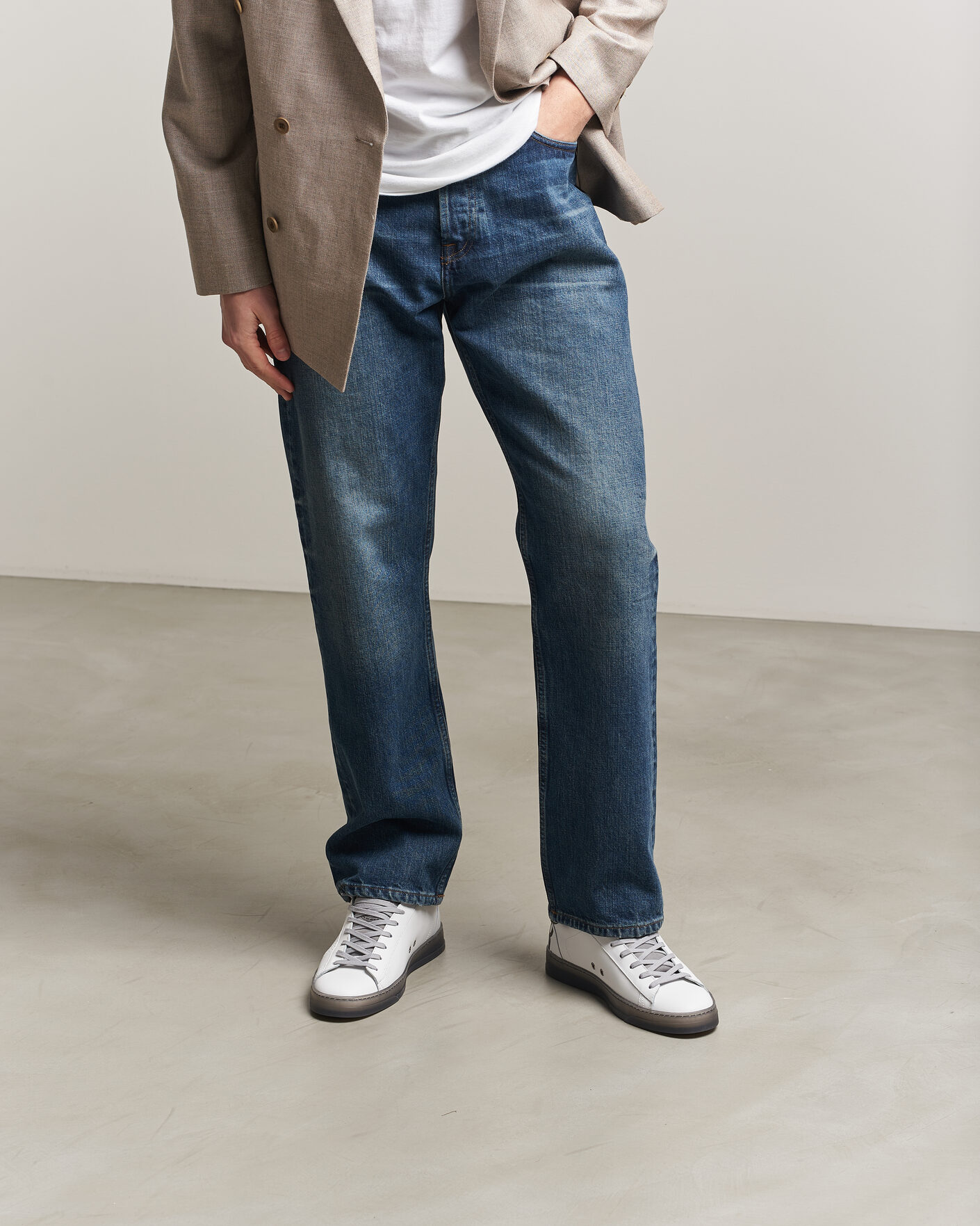 Mies | Tennarit | P448 | Jack Leather Sneaker White/Grey