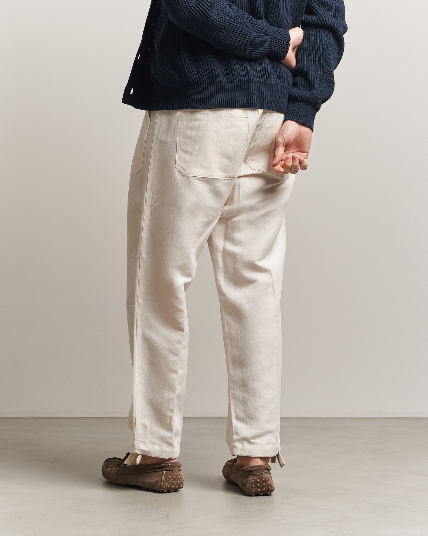 Mies | Housut | Brunello Cucinelli | Linen Casual Pants Off White