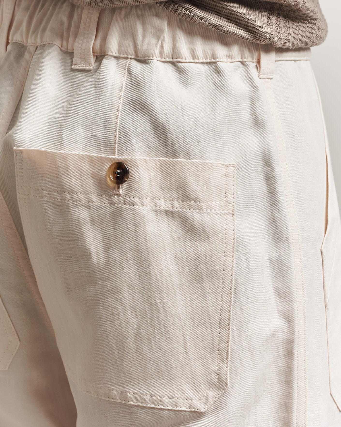 Mies | Housut | Brunello Cucinelli | Linen Casual Pants Off White