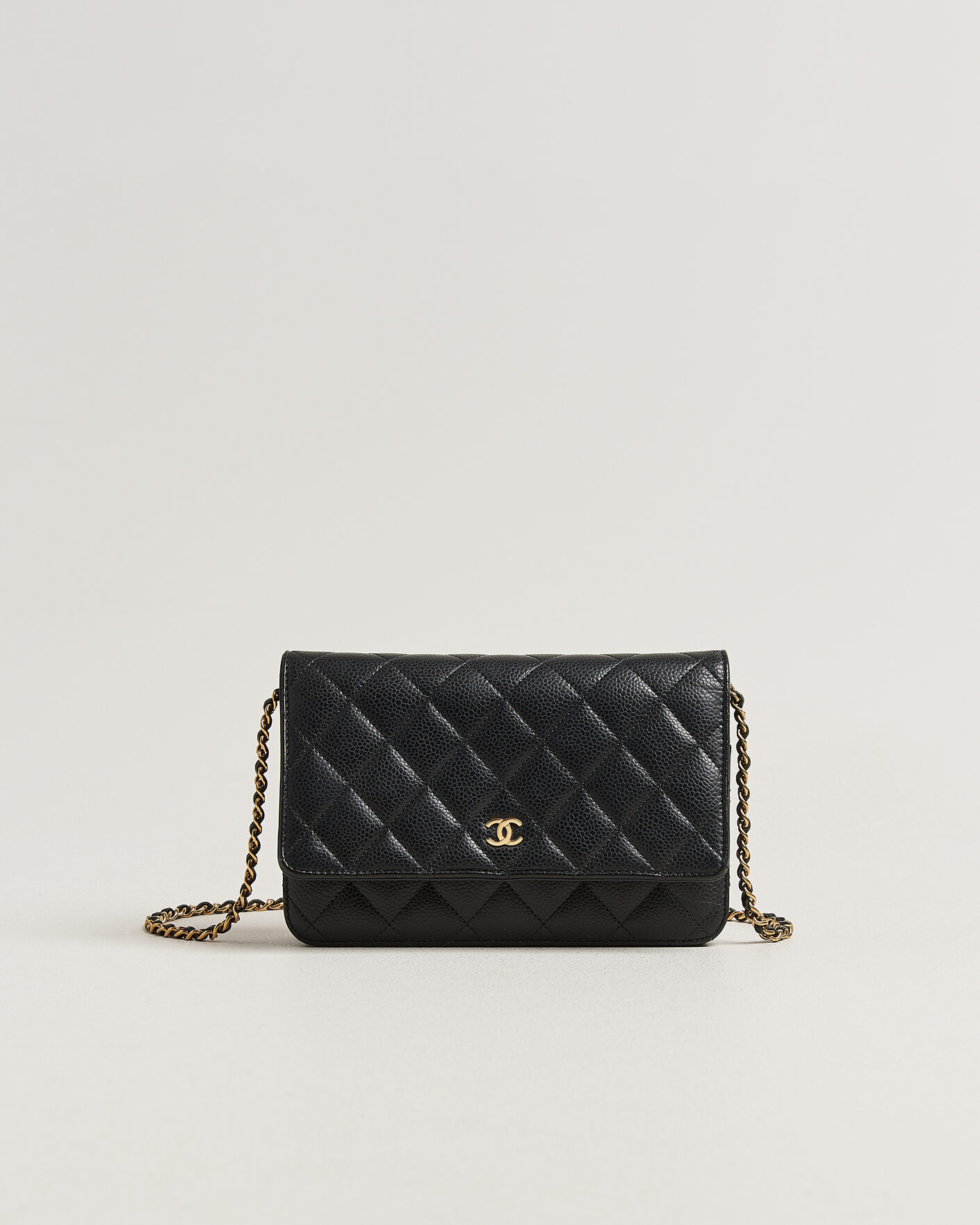 Mies | Pre-Owned & Vintage Bags | Chanel Pre-Owned | Wallet On Chain Caviar Leather Black