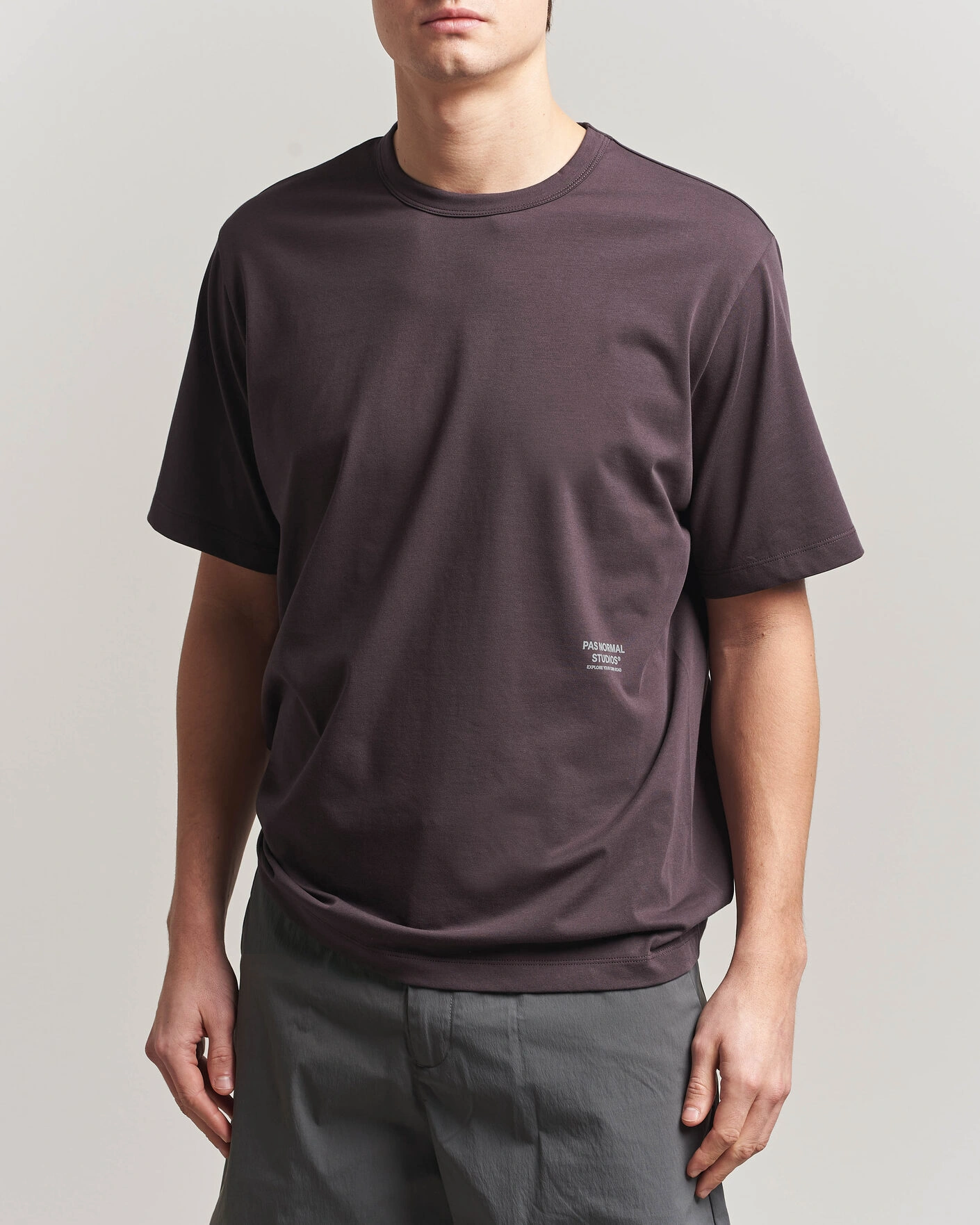 Mies | T-paidat | Pas Normal Studios | Off Race Cotton Tech T-Shirt Dark Purple