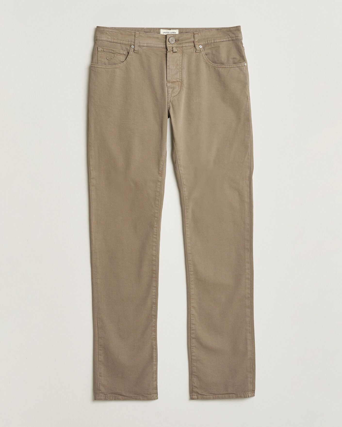 Mies | Housut | Jacob Cohën | Bard Garment Dyed Gabardine Trousers Khaki Beige