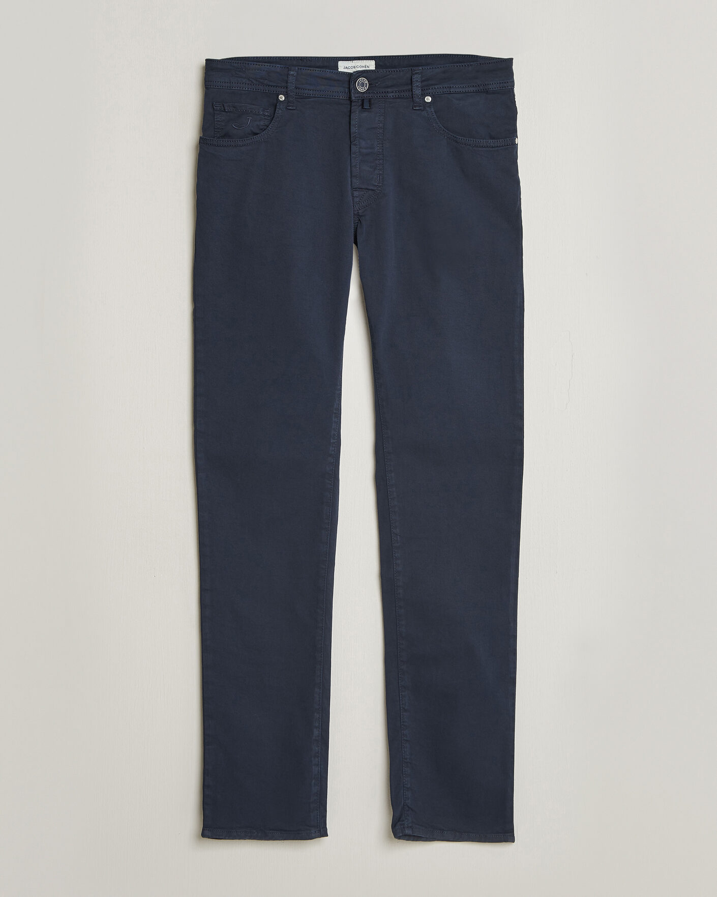 Mies | Housut | Jacob Cohën | Bard Garment Dyed Gabardine Trousers Navy Blue