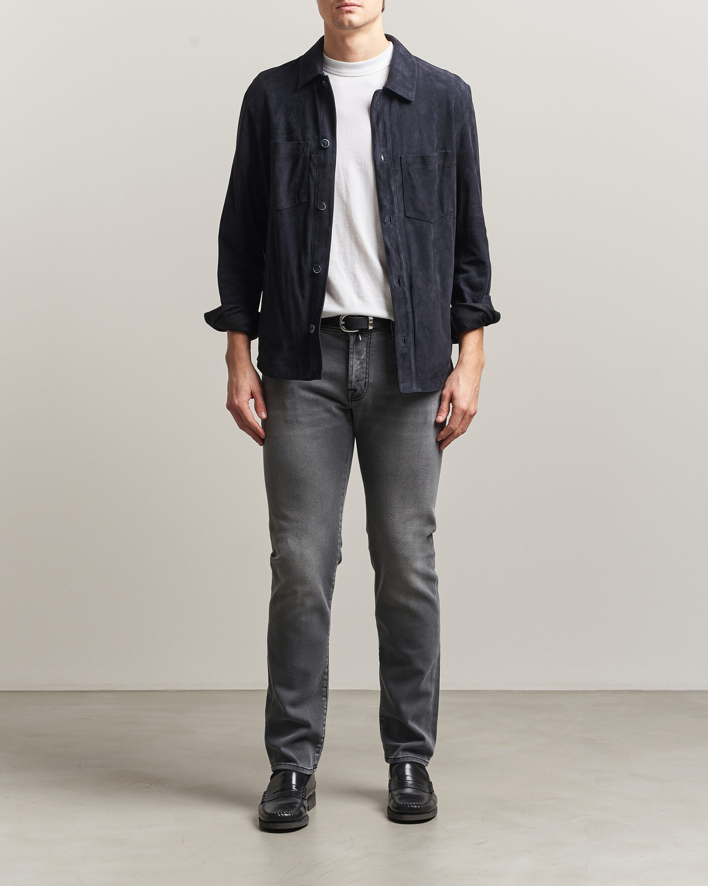 Mies | Farkut | Jacob Cohën | Nick Slim Fit Power Stretch Jeans Light Black Wash