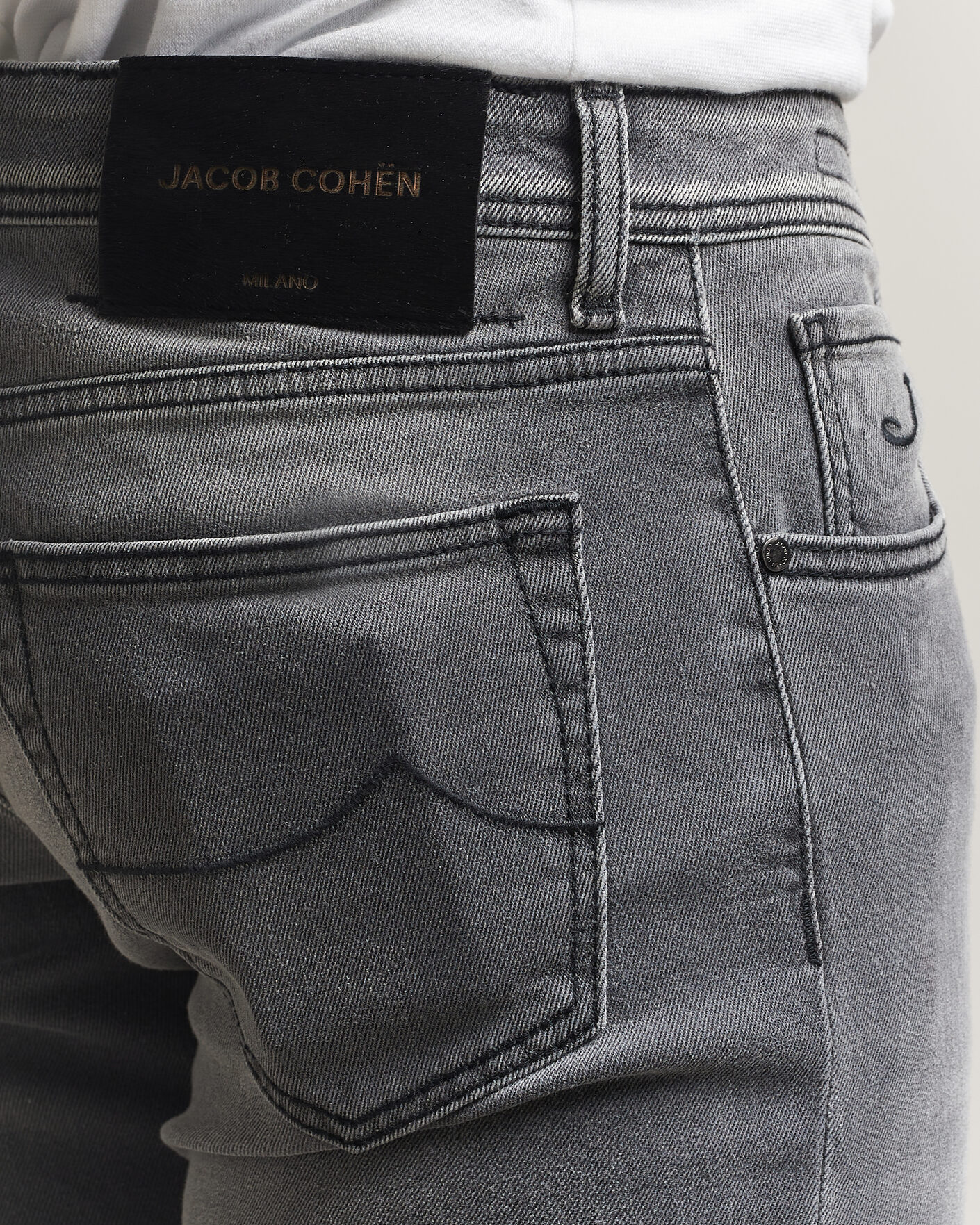 Mies | Housut | Jacob Cohën | Nick Slim Fit Power Stretch Jeans Light Black Wash