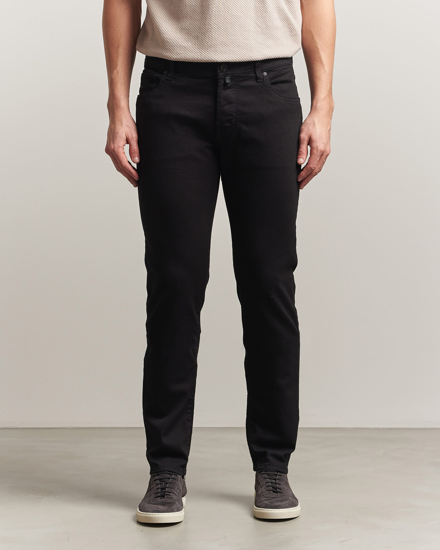 Mies | Housut | Jacob Cohën | Nick Slim Fit Stretch Stay Black Jeans Rinse Wash