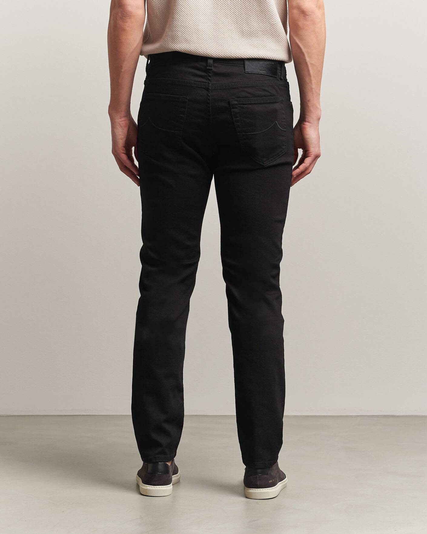 Mies | Housut | Jacob Cohën | Nick Slim Fit Stretch Stay Black Jeans Rinse Wash