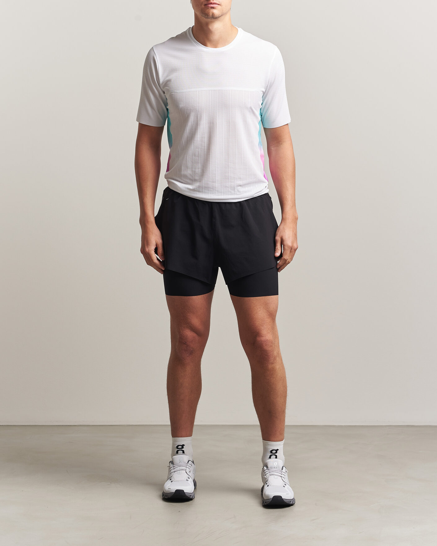 Mies | T-paidat | SOAR Running | Hot Weather Tee White/Blue
