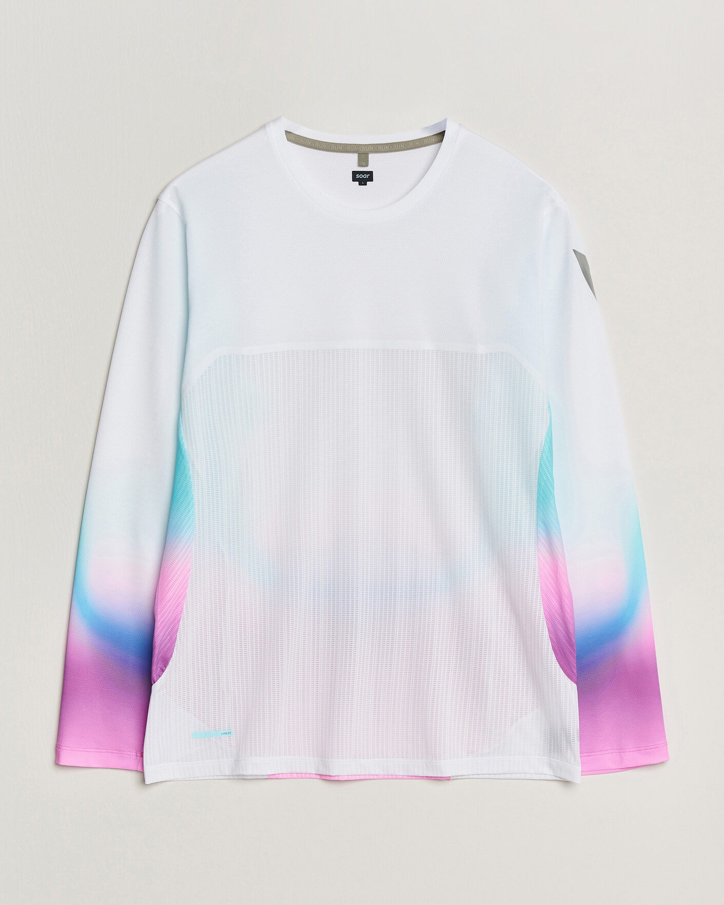 Mies | T-paidat | SOAR Running | Hot Weather Long Sleeve Tee White/Blue