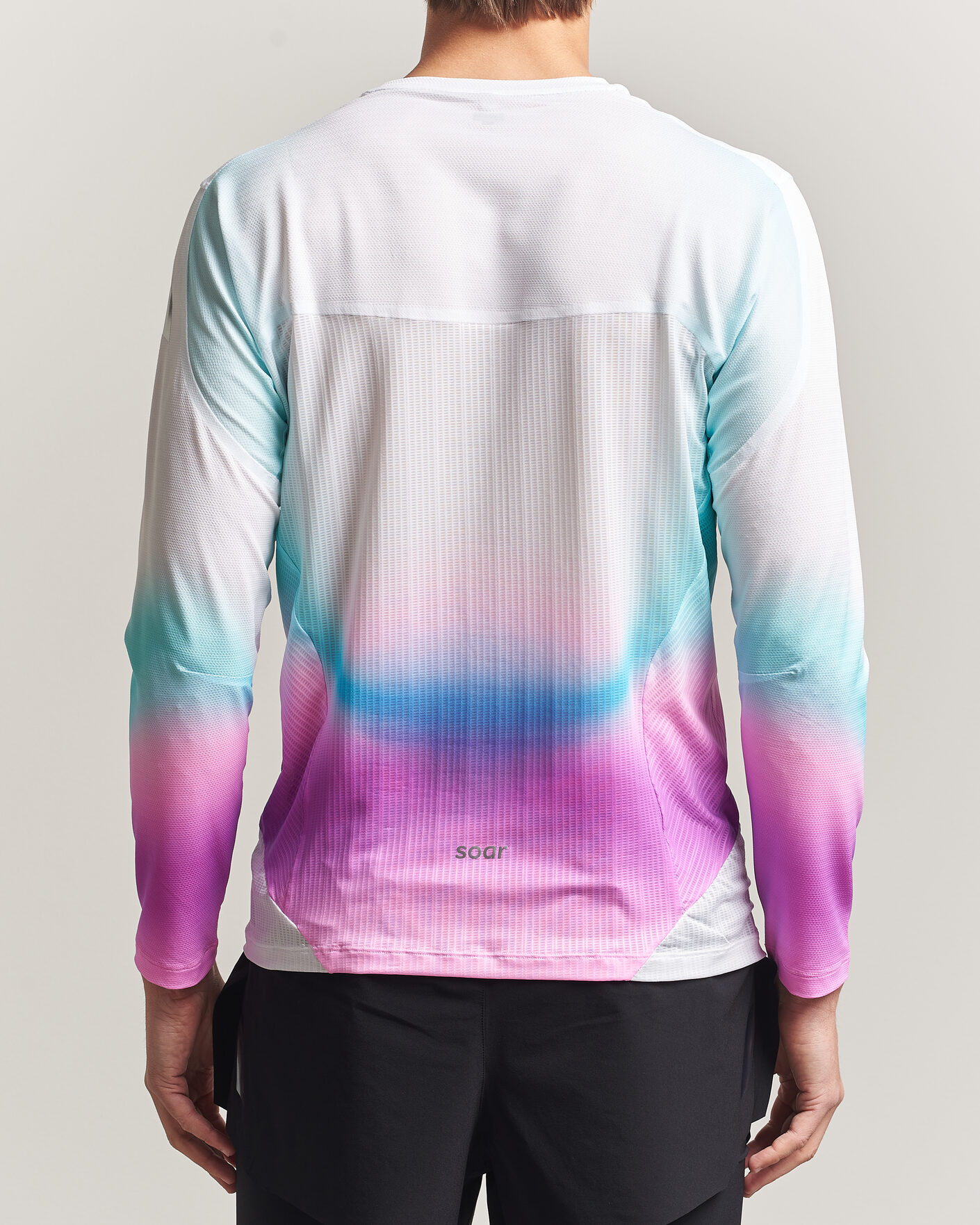 Mies | T-paidat | SOAR Running | Hot Weather Long Sleeve Tee White/Blue