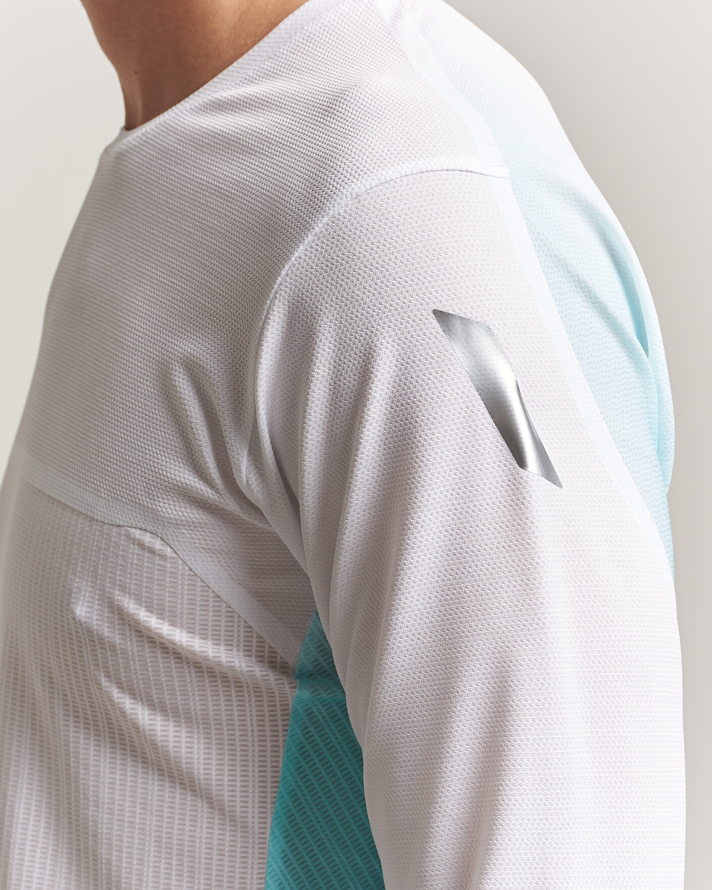 Mies | T-paidat | SOAR Running | Hot Weather Long Sleeve Tee White/Blue
