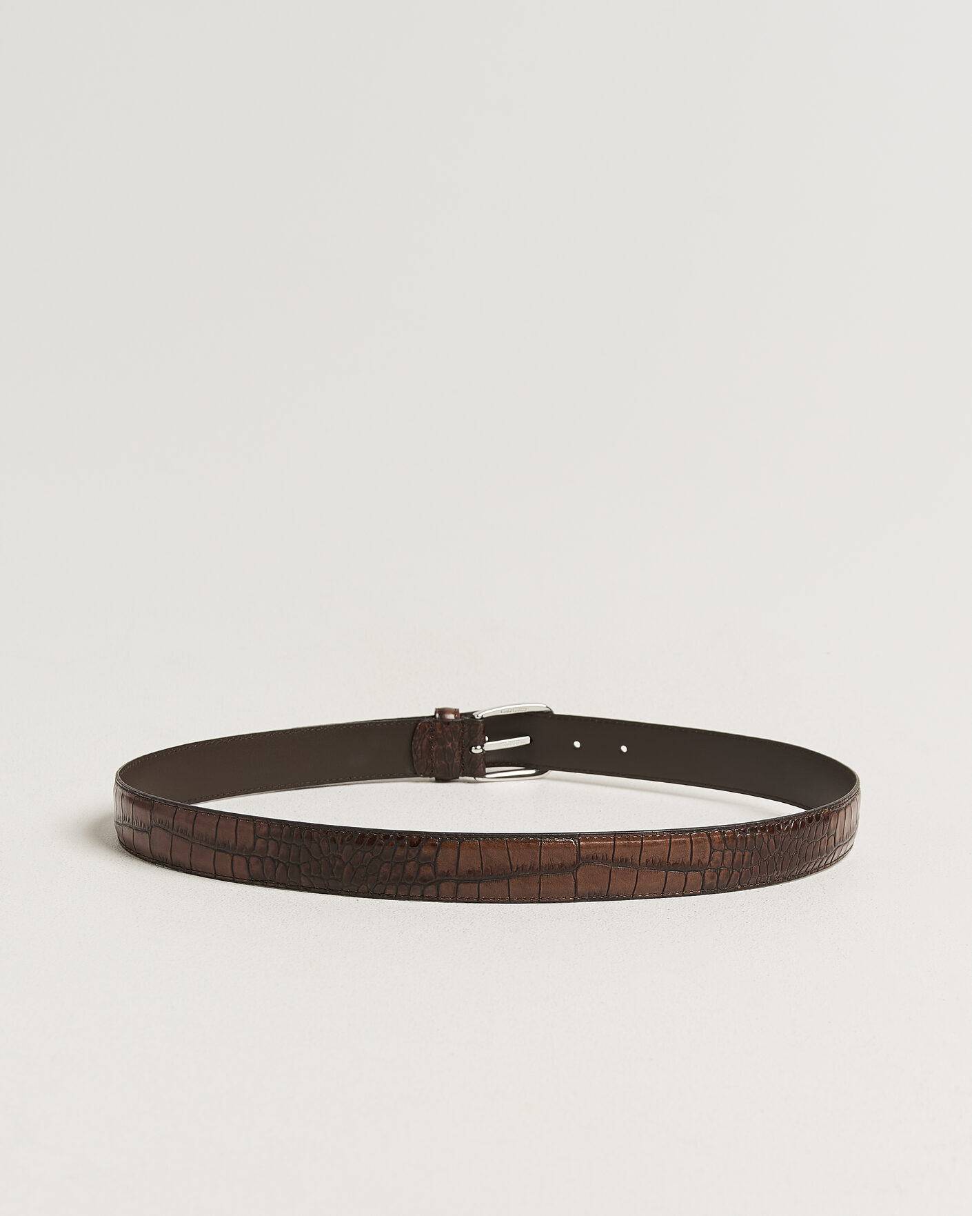 Mies | Vyöt | Anderson's | Embossed Western Leather Belt Tan