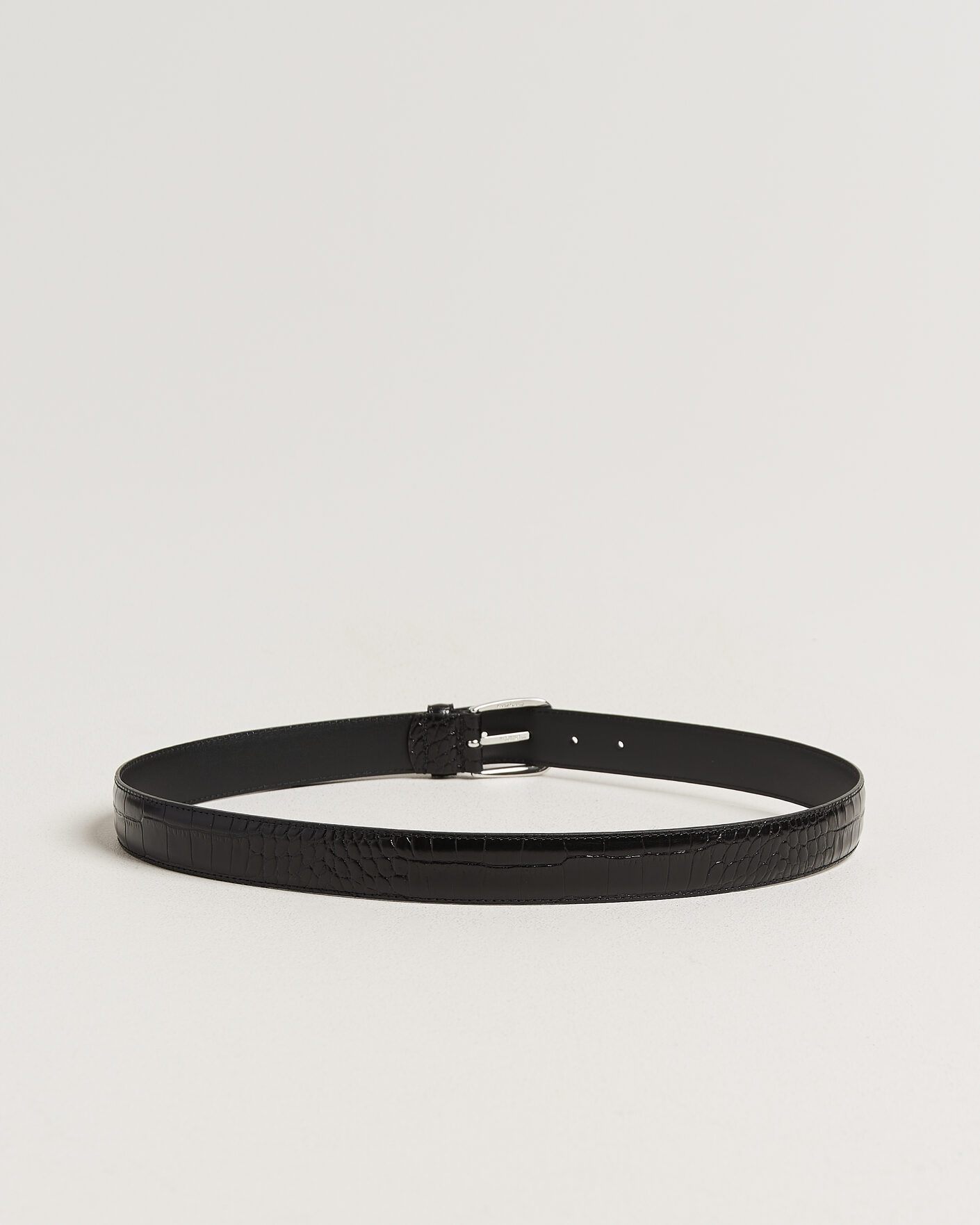Mies | Vyöt | Anderson's | Embossed Western Leather Belt Black