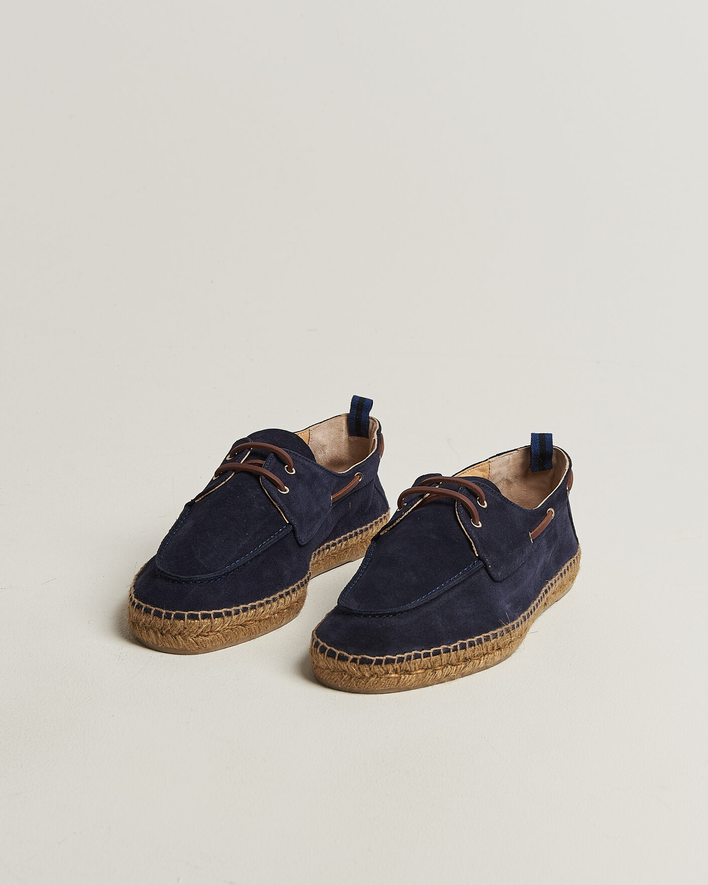 Mies | Espadrillot | Castañer | Nemo Casual Suede Boat Shoe Azul Oscuro