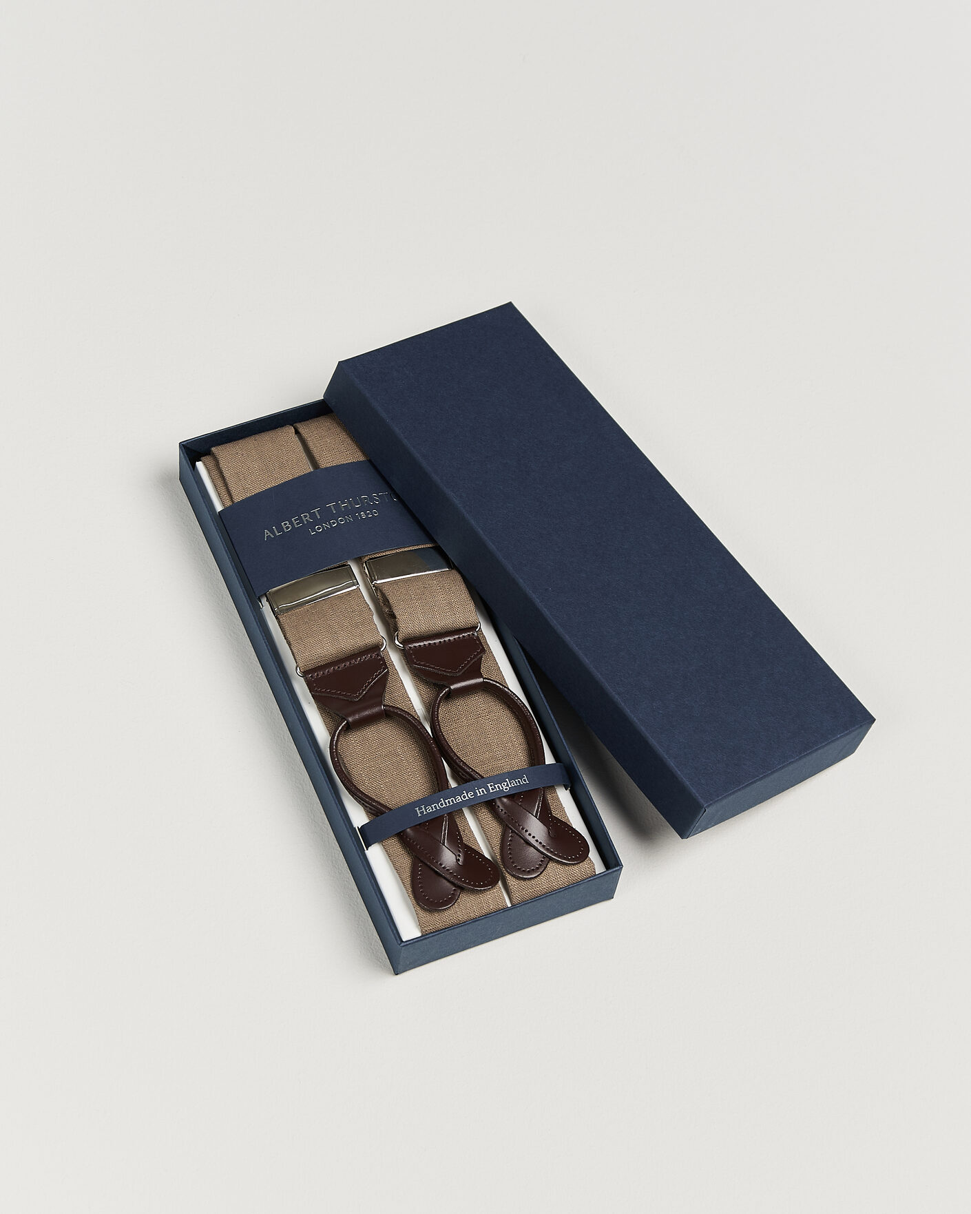 Mies | Henkselit | Albert Thurston | Linen Braces Acorn Brown
