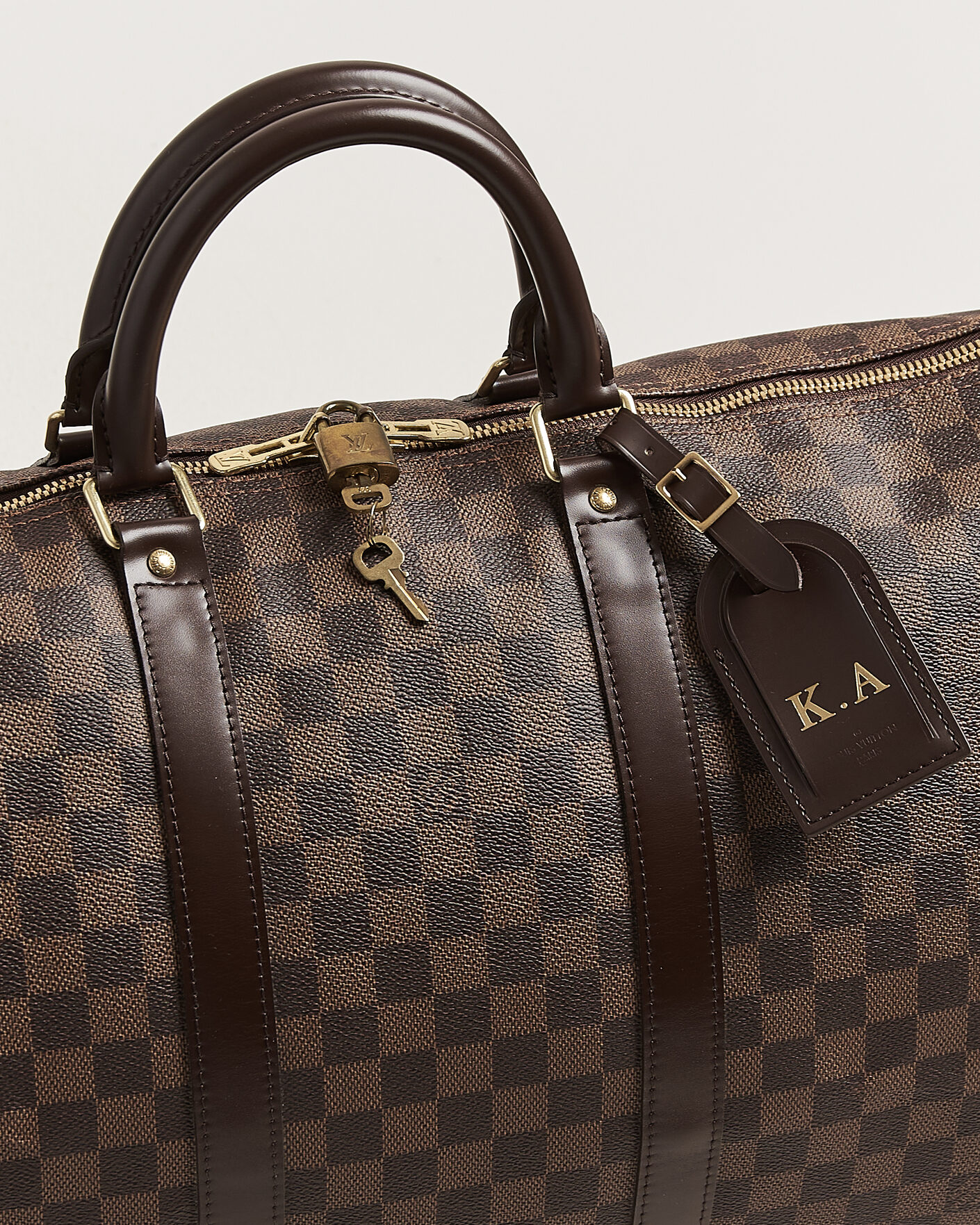 Mies | Pre-Owned & Vintage Bags | Louis Vuitton Pre-Owned | Keepall 50 Damier Ebene