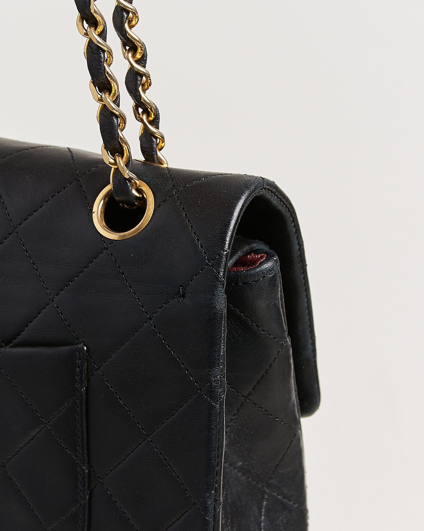 Mies | Pre-Owned & Vintage Bags | Chanel Pre-Owned | Classic Medium Double Flap Bag Lambskin Black