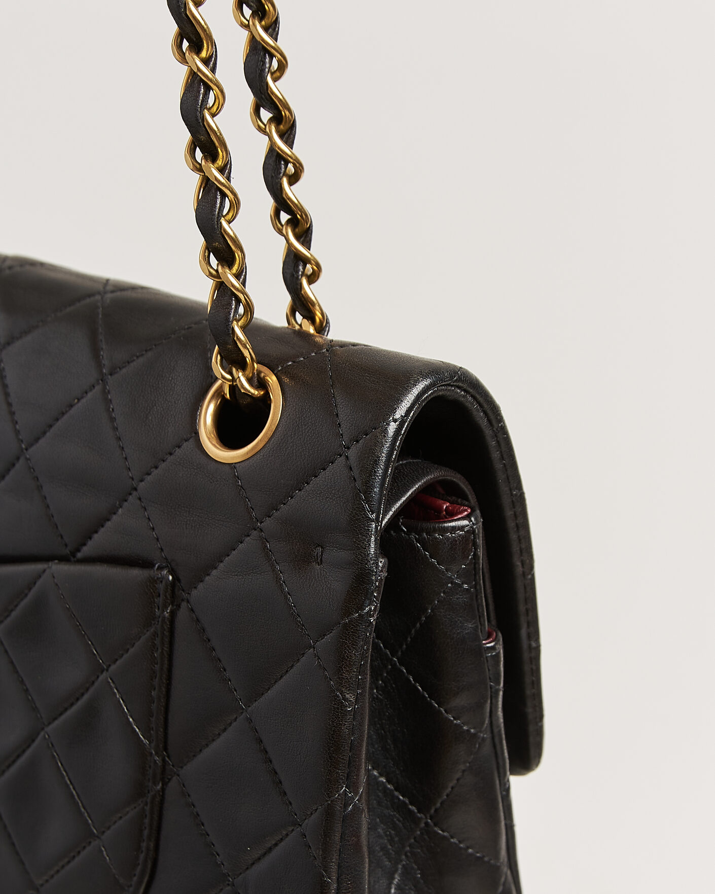 Mies | Pre-Owned & Vintage Bags | Chanel Pre-Owned | Classic Medium Double Flap Bag Lambskin Black