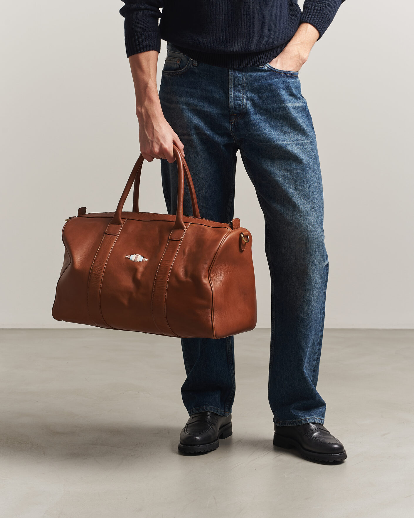 Mies | Laukut | Pampeano | Varon Small Leather Weekend Bag Tan