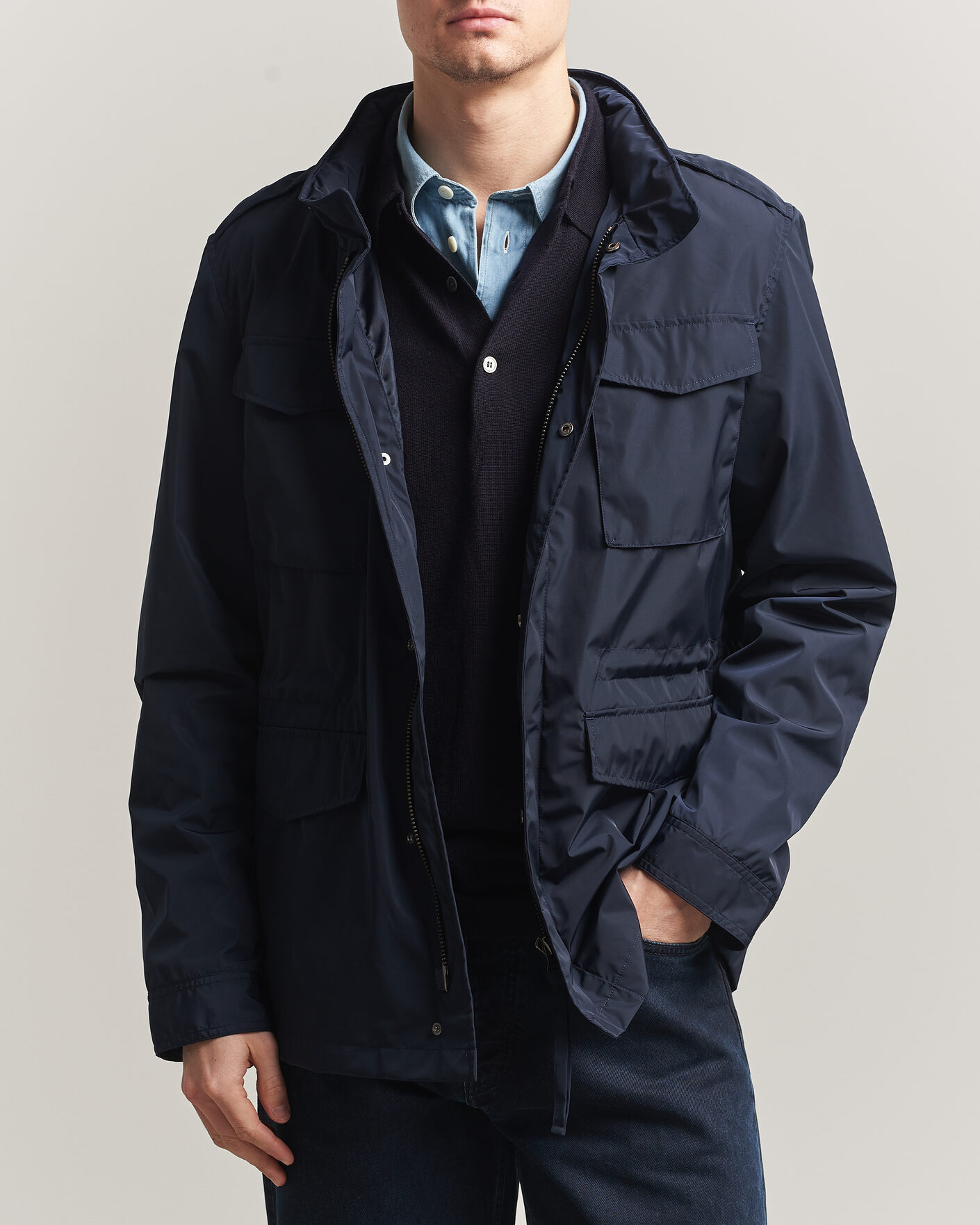 Mies | Takit | A Day's March | Barnett M65 Nylon Jacket Navy