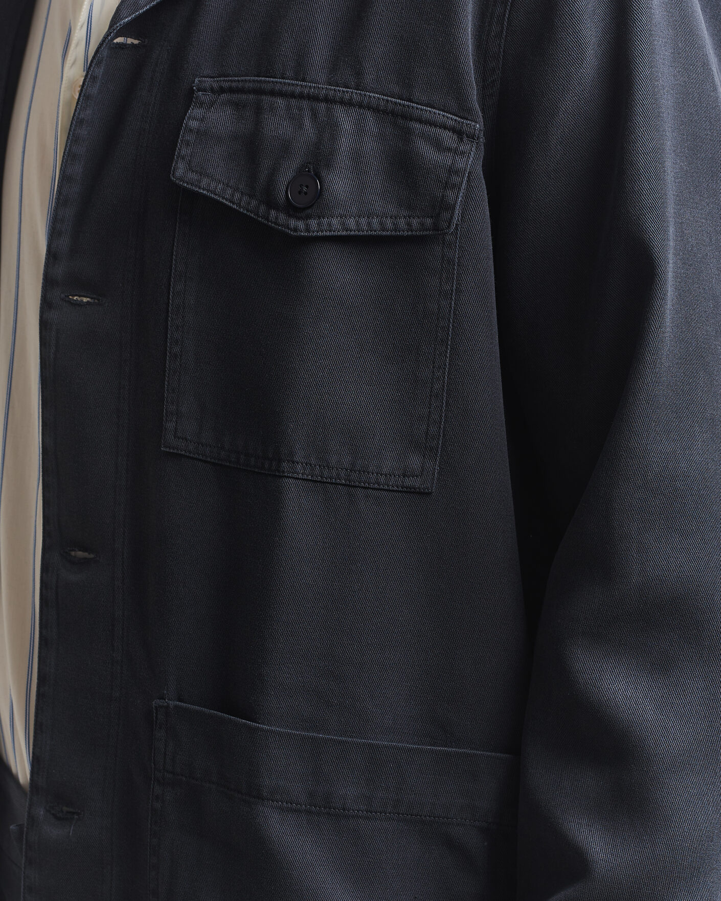 Mies | Kauluspaidat | A Day's March | Banagher Lyocell Overshirt Navy