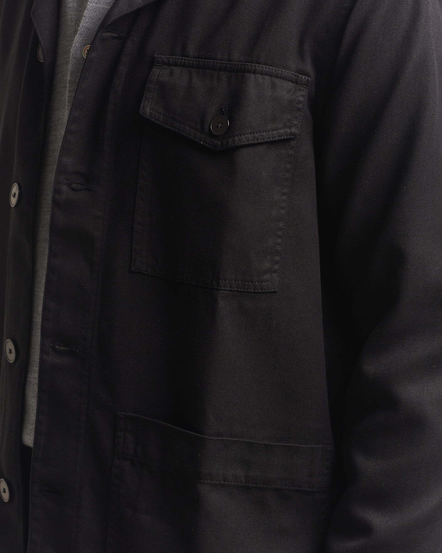 Mies | Kauluspaidat | A Day's March | Banagher Lyocell Overshirt Black