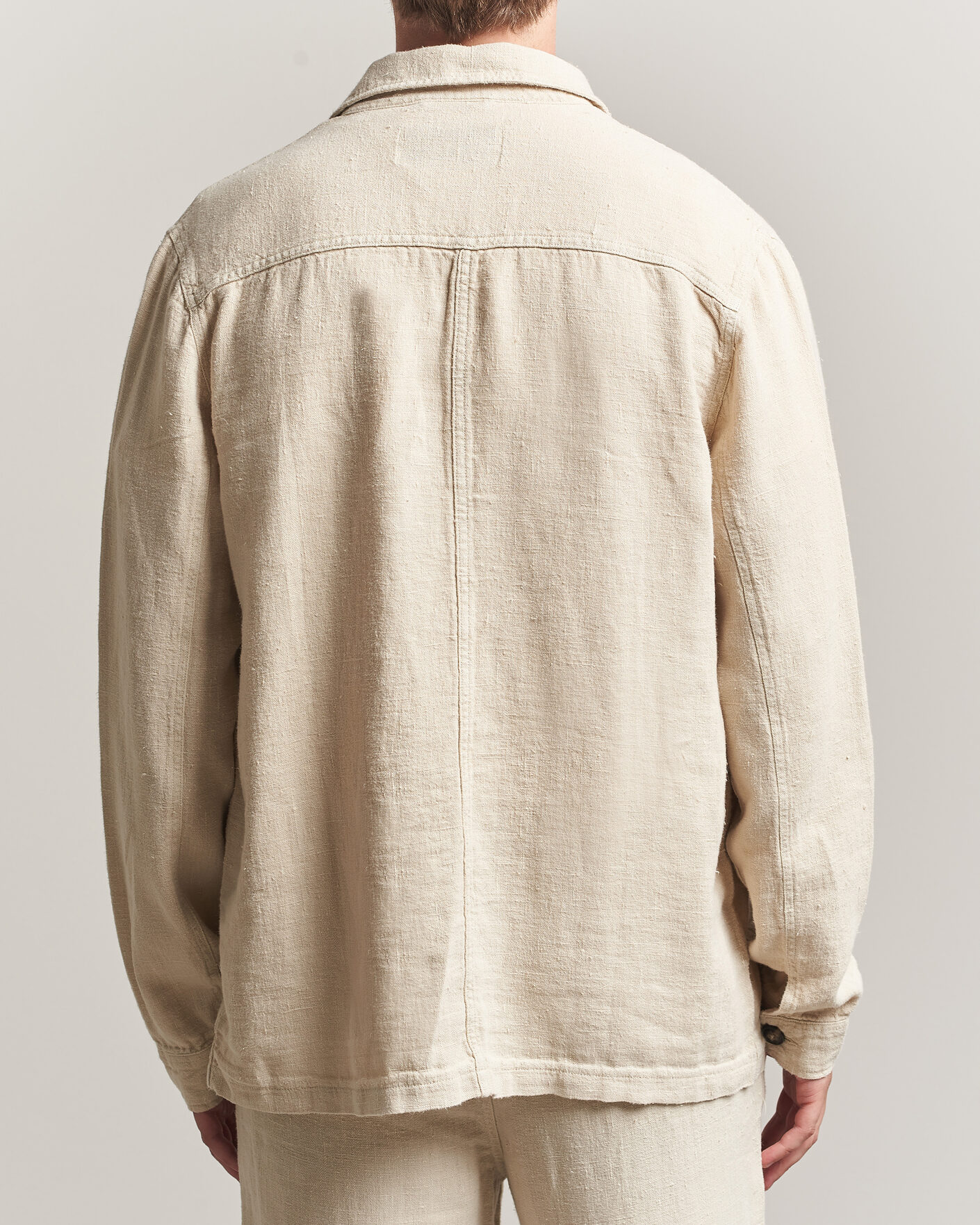 Mies | Kauluspaidat | A Day's March | Original Linen Overshirt Oyster