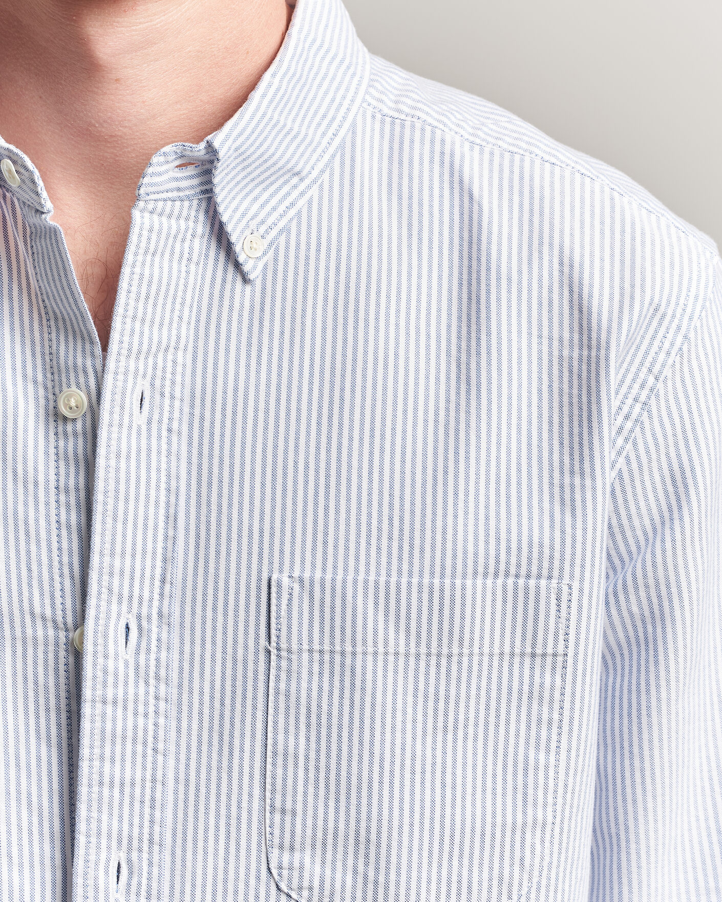 Mies | Kauluspaidat | A Day's March | Original Oxford Shirt Blue/White