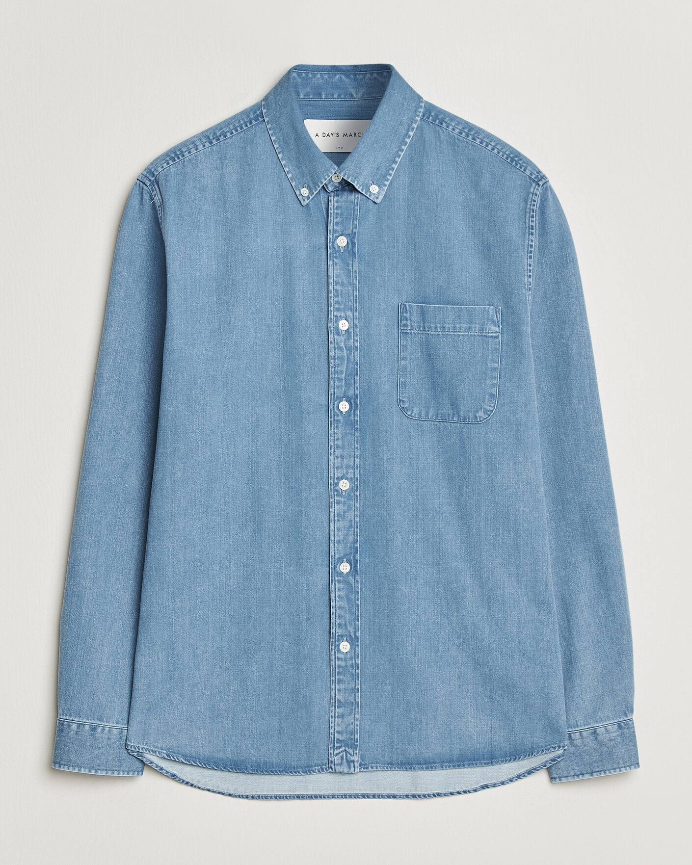 Mies | Kauluspaidat | A Day's March | Original Denim Shirt Light Blue
