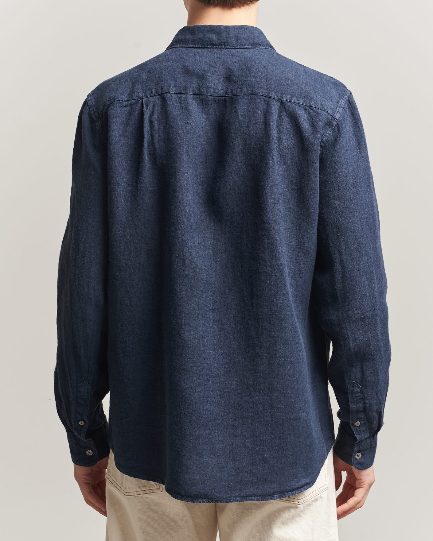 Mies | Kauluspaidat | A Day's March | Daintree Linen Shirt Navy