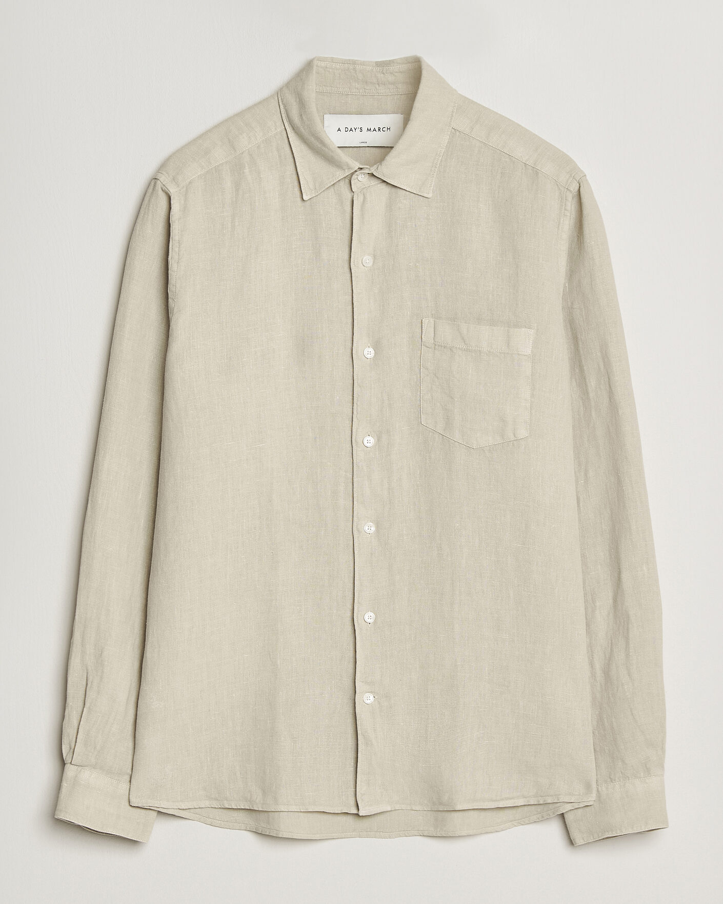 Mies | Kauluspaidat | A Day's March | Daintree Linen Shirt Moonstruck