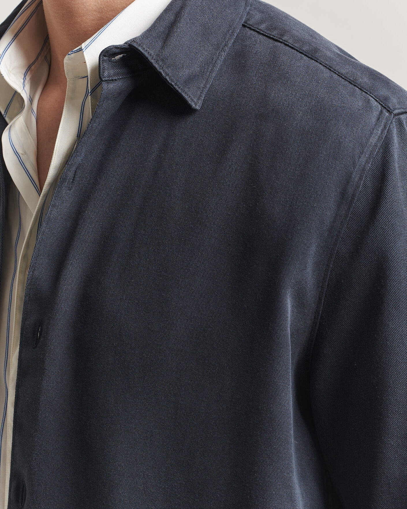 Mies | Kauluspaidat | A Day's March | Clean Cut Lyocell Shirt Navy