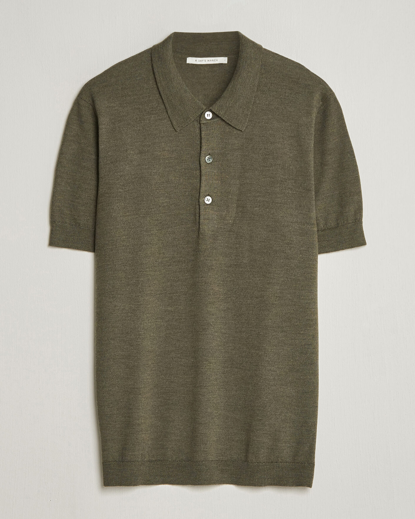 Mies | Pikeet | A Day's March | Rosehall Knitted Polo Forrest Green