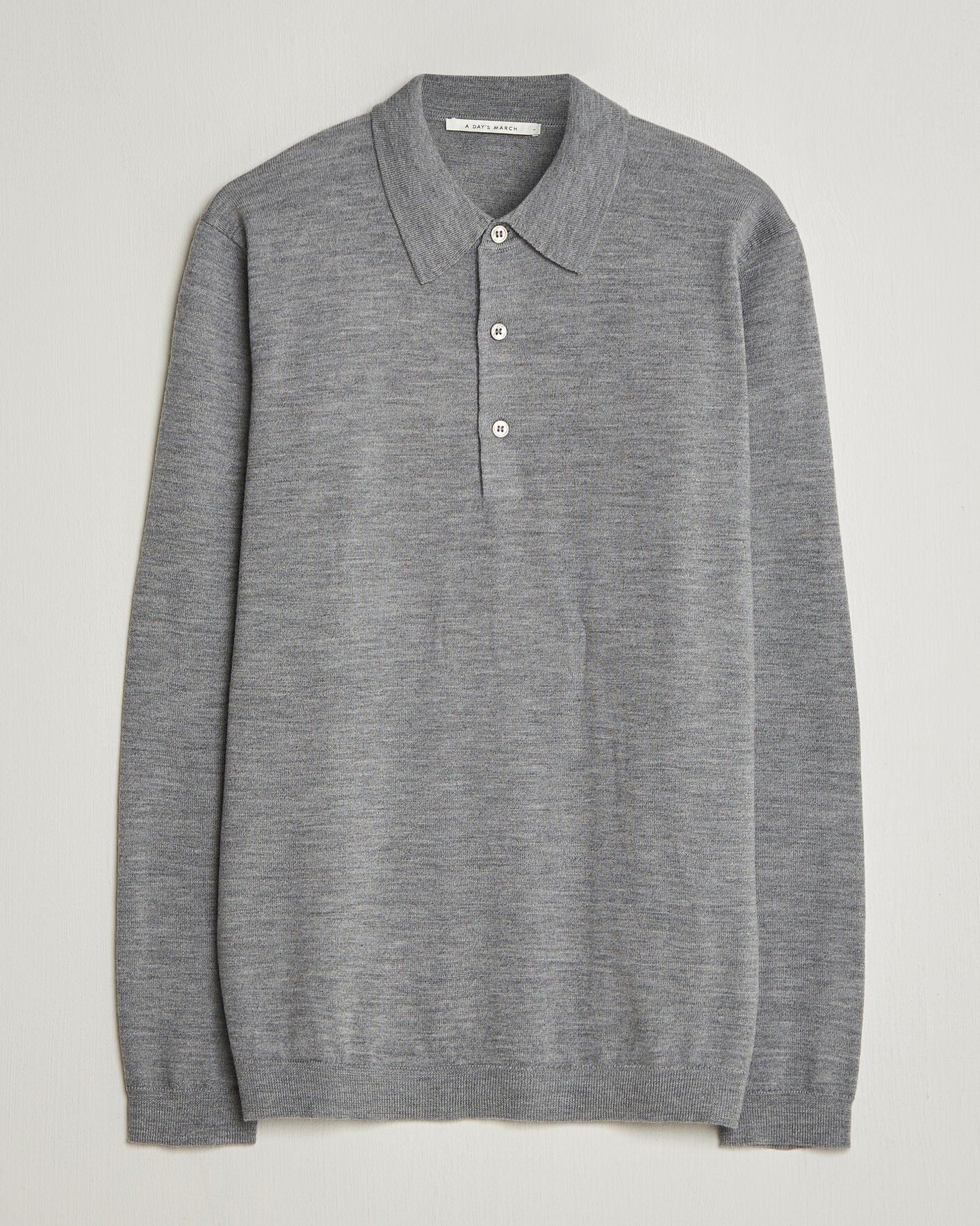 Mies | Puserot | A Day's March | Ambroz Merino Polo Grey Melange