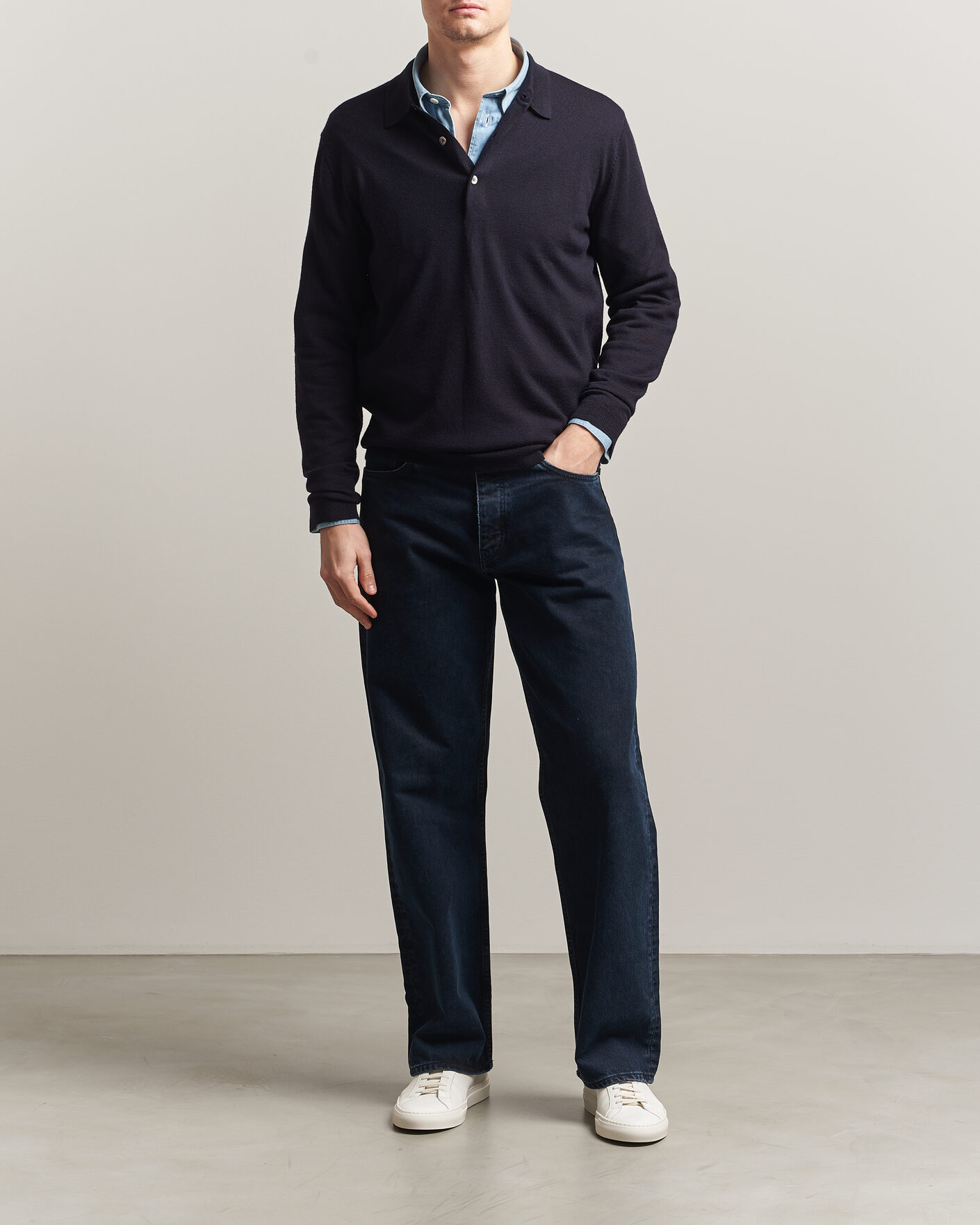 Mies | Puserot | A Day's March | Ambroz Merino Polo Navy