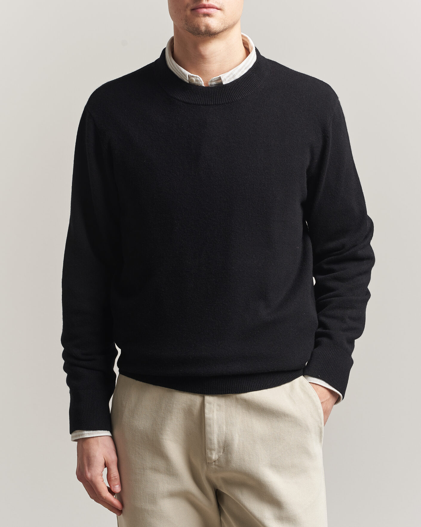 Mies | Puserot | A Day's March | Marlow Cashmere Blend Sweater Black