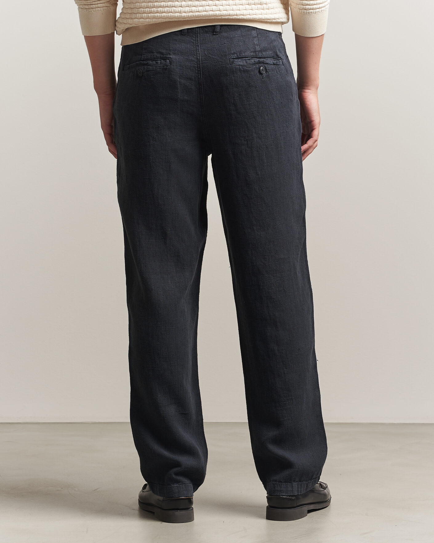 Mies | Housut | A Day's March | Redwood Linen Trousers Black