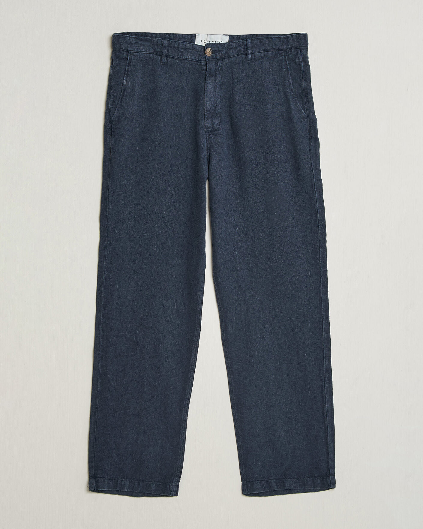 Miehet | Uutuudet | A Day's March | Redwood Linen Trousers Navy