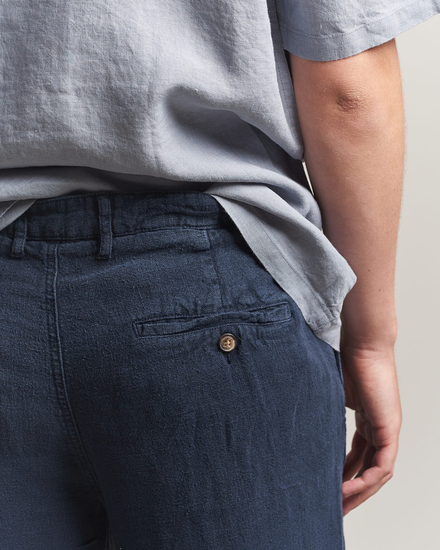 Mies | Housut | A Day's March | Redwood Linen Trousers Navy