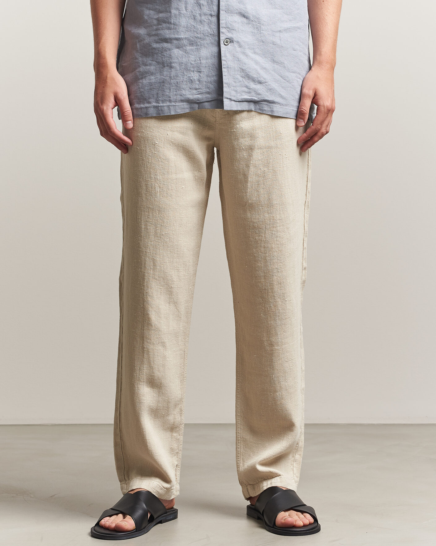 Mies | Housut | A Day's March | Redwood Linen Trousers Oyster