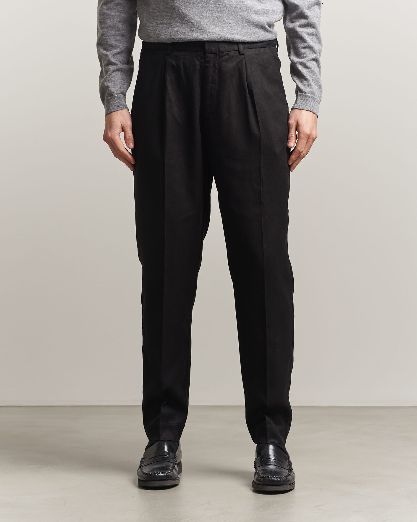Mies | Housut | A Day's March | Smart Lyocell Trousers Black