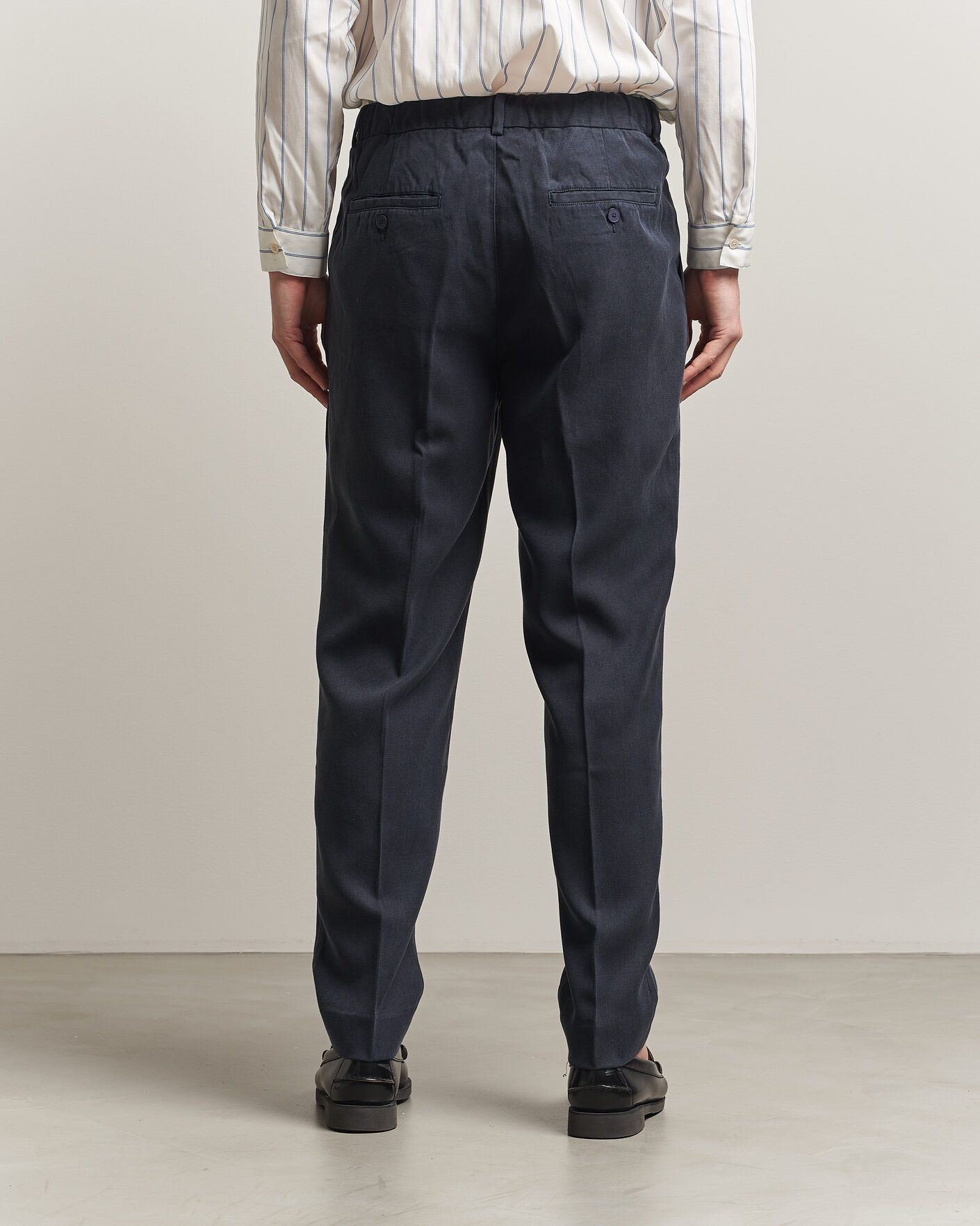 Mies | Housut | A Day's March | Smart Lyocell Trousers Navy