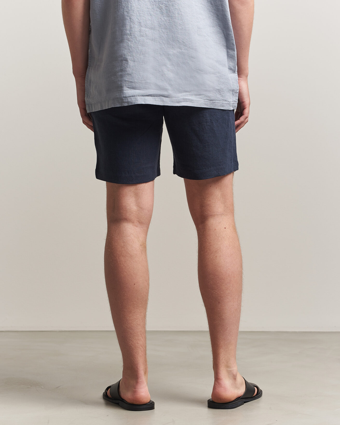 Mies | Shortsit | A Day's March | Luny Linen Shorts Navy