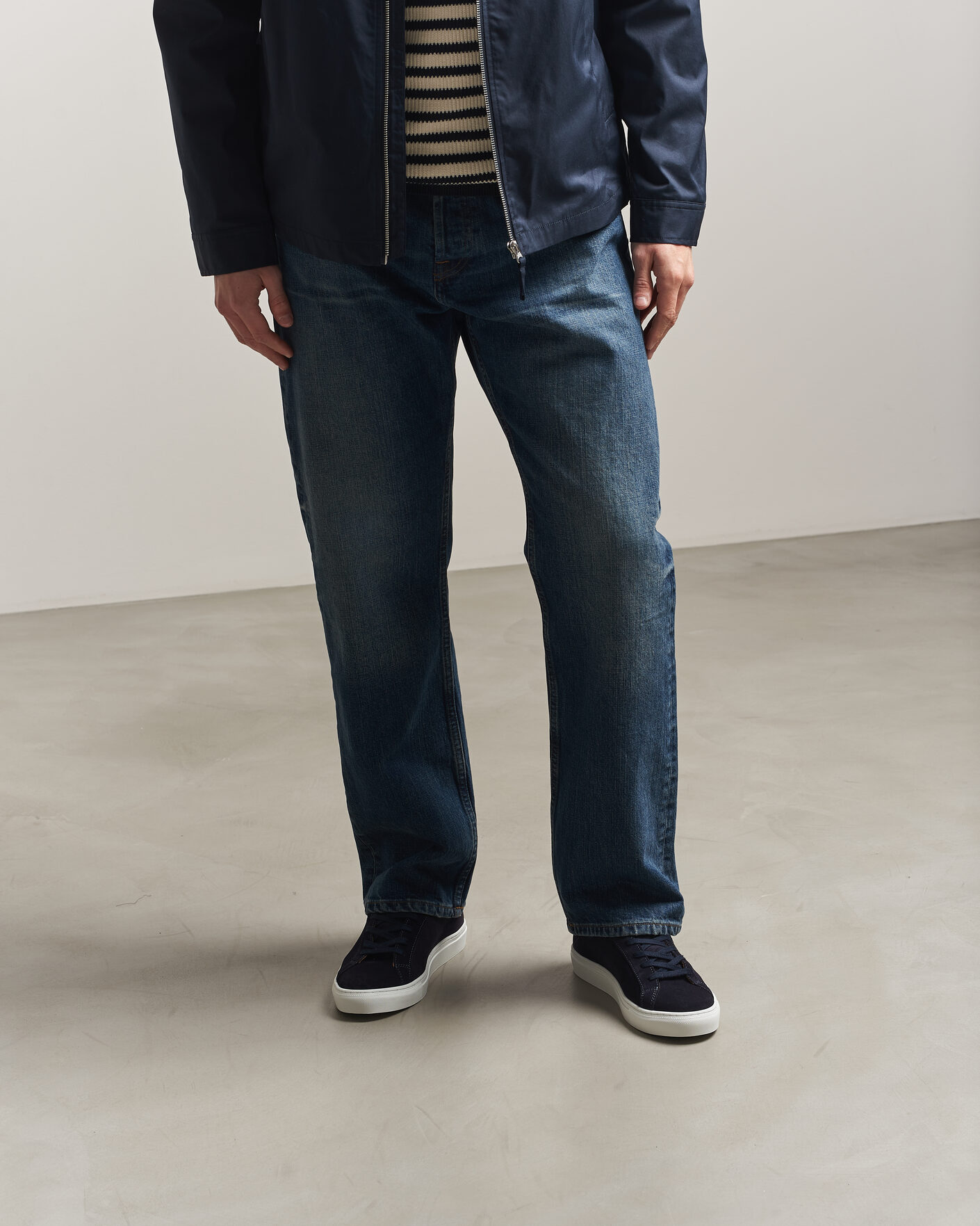 Mies | Tennarit | A Day's March | Marching Suede Sneaker Navy